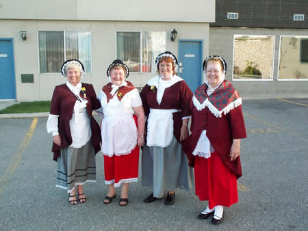 Members of the choir's ladies section preparing for one of the concerts performed in Canada